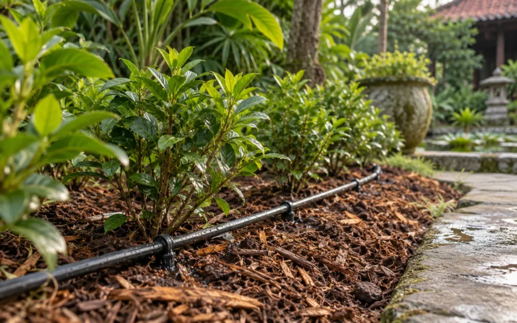 Hệ tưới nhỏ giọt cho bồn cây bụi