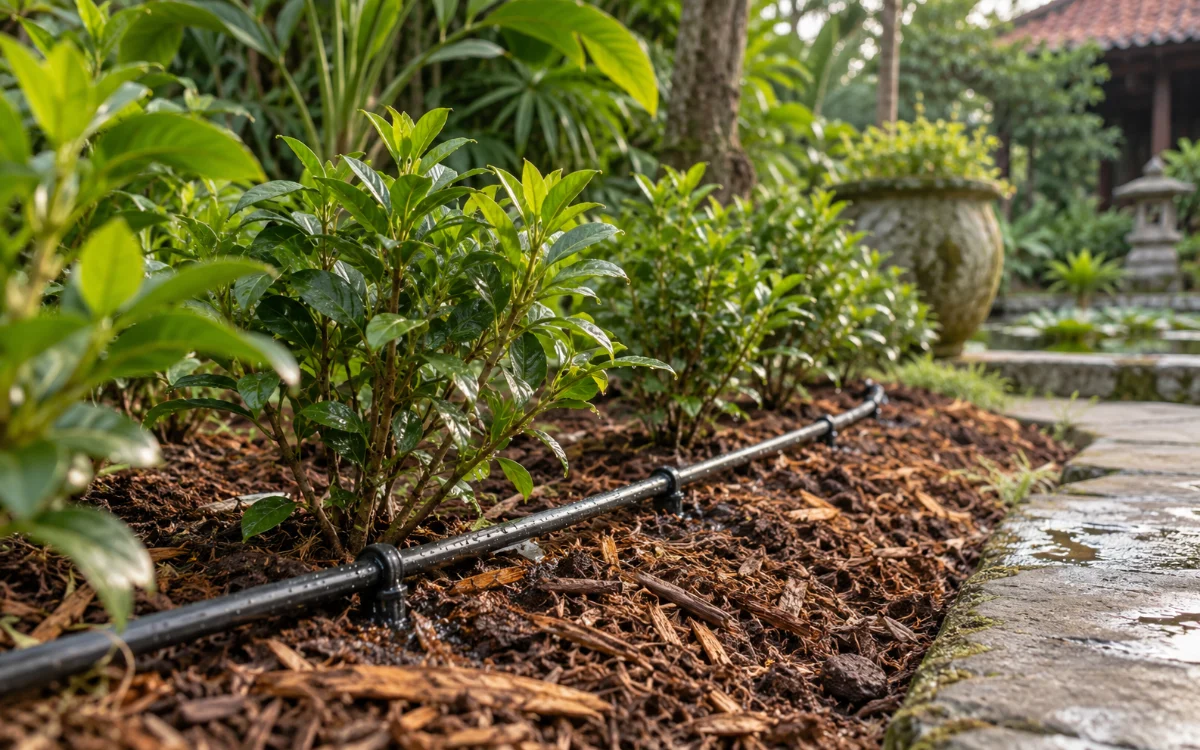 Hệ tưới nhỏ giọt cho bồn cây bụi